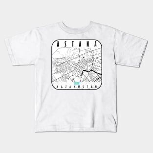 Astana Map Kazakhstan Kids T-Shirt